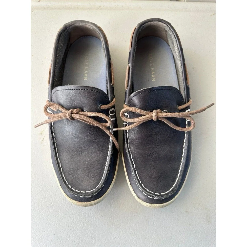 Cole Haan Men's Pinch Roadtrip Camp MOC Leather Penny Loafer Boat Shoe 7.5